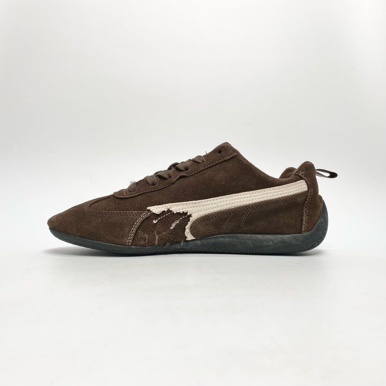  PUMA SPEEDCAT BALENCIAGA SUEDE DISTRESSED BROWN WHITE 406519-05 