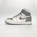  NIKE AIR JORDAN 1 RETRO HIGH OG WHITE STEALTH 555088-037 