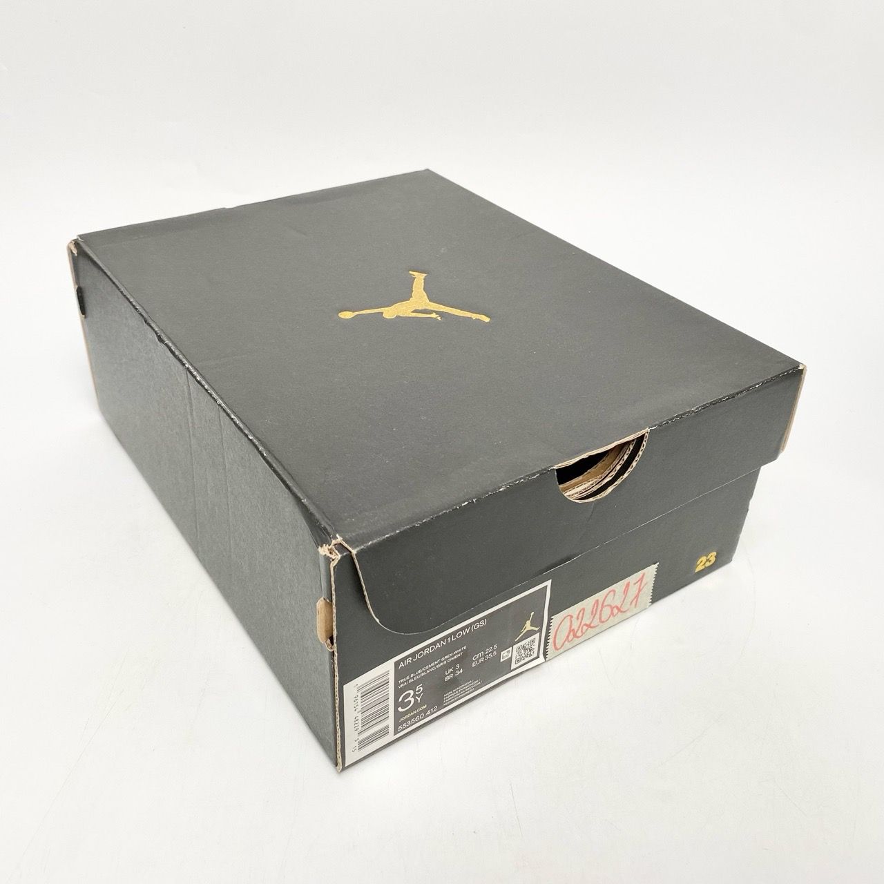  NIKE AIR JORDAN 1 LOW GS TRUE BLUE CEMENT 553560-412 