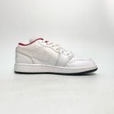  NIKE AIR JORDAN 1 LOW WHITE GYM RED BLACK 553560-164 