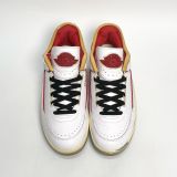  NIKE OFF-WHITE X AIR JORDAN 2 RETRO LOW SP WHITE VARSITY RED DJ4375-106 
