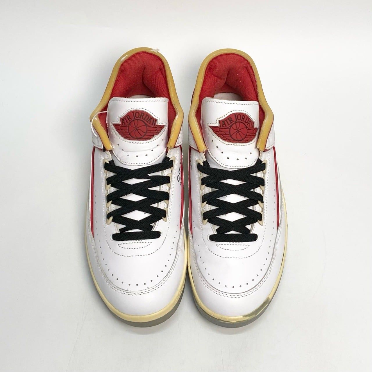  NIKE OFF-WHITE X AIR JORDAN 2 RETRO LOW SP WHITE VARSITY RED DJ4375-106 