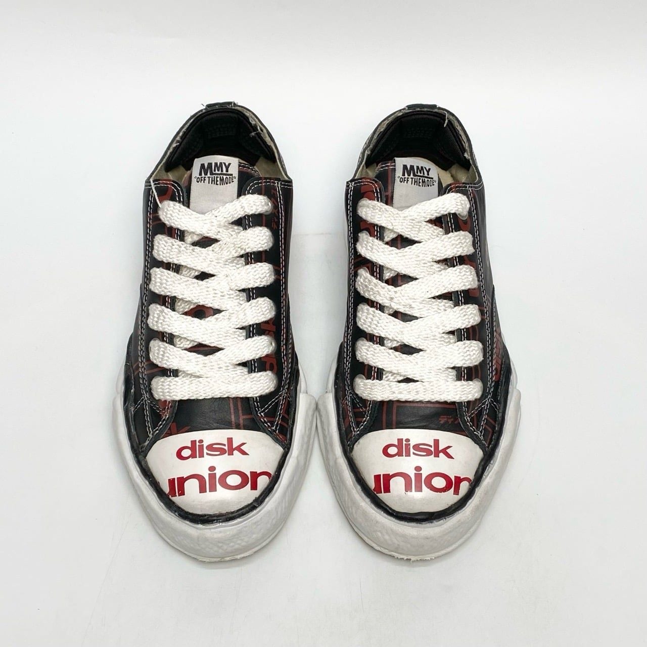  MAISON MIHARA YASUHIRO ORIGINAL SOLE DISKUNION LEATHER LOW-TOP A04FW714 