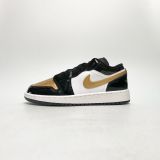  NIKE AIR JORDAN 1 LOW SE GS GOLD TOE DR6970-071 