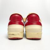  NIKE OFF-WHITE X AIR JORDAN 2 RETRO LOW SP WHITE VARSITY RED DJ4375-106 
