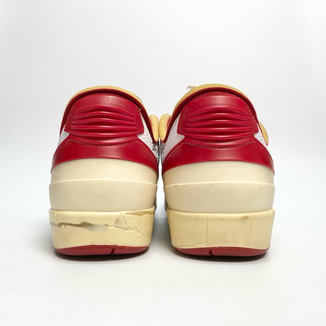  NIKE OFF-WHITE X AIR JORDAN 2 RETRO LOW SP WHITE VARSITY RED DJ4375-106 