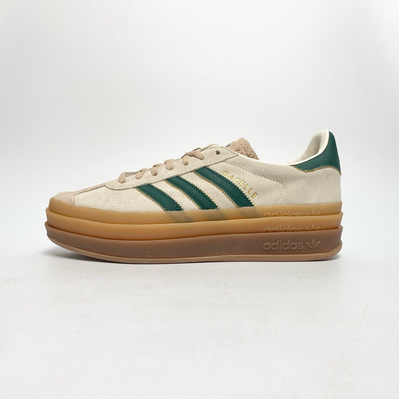  ADIDAS GAZELLE BOLD CREAM COLLEGIATE GREEN (WMNS) ID7056 