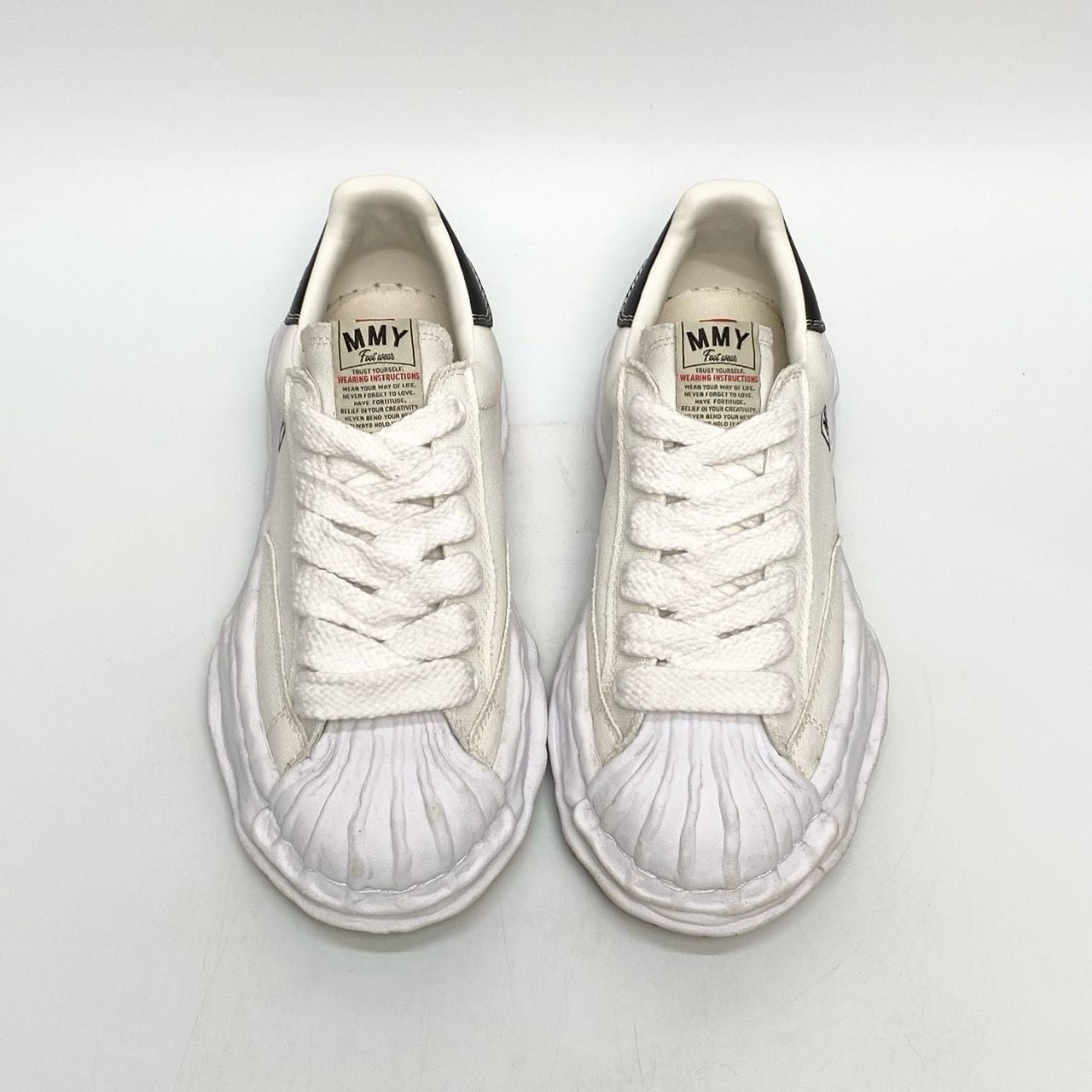  MAISON MIHARA YASUHIRO BLAKEY OG SOLE CANVAS LOW WHITE BLACK A08FW735 