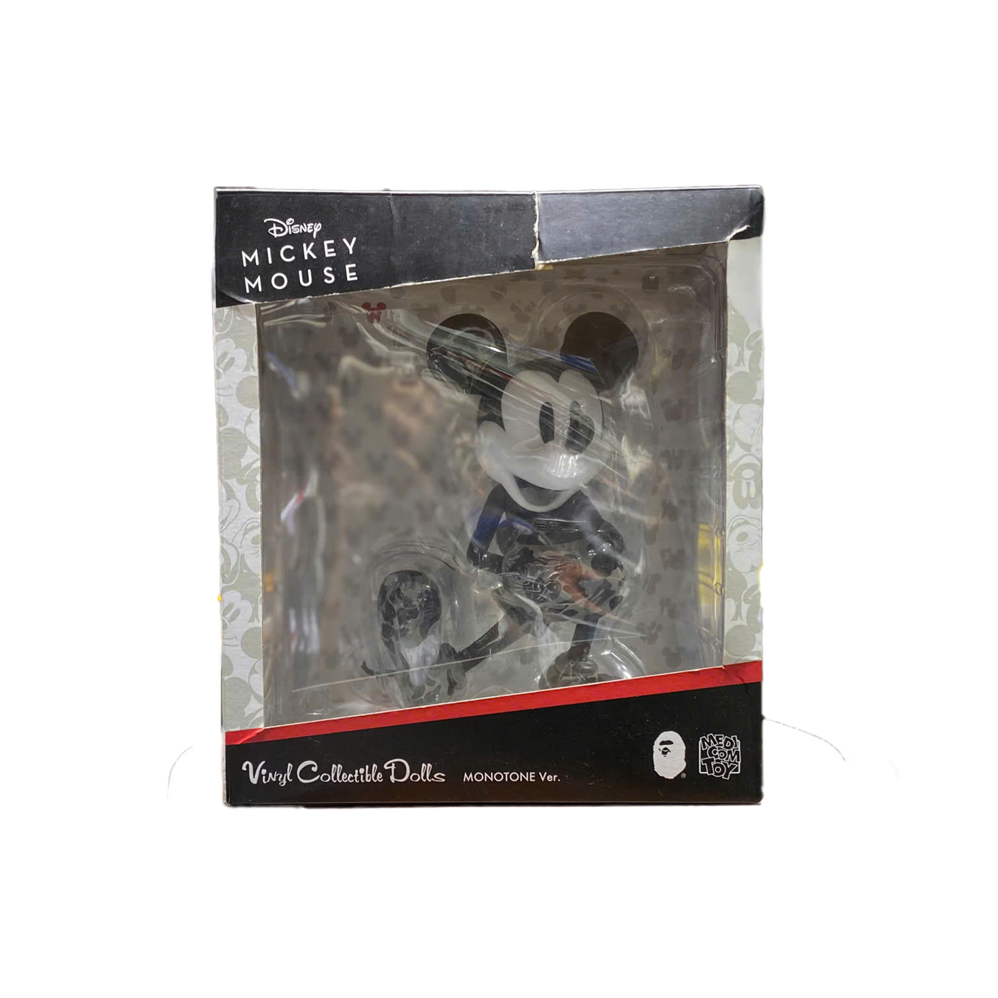  MEDICOM TOY A BATHING APE X BEARBRICK X DISNEY VCD MICKEY MOUSE BLACK & WHITE 