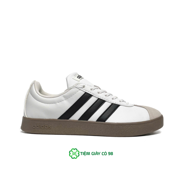  ADIDAS VL COURT BASE WHITE BLACK TAN ID3714 