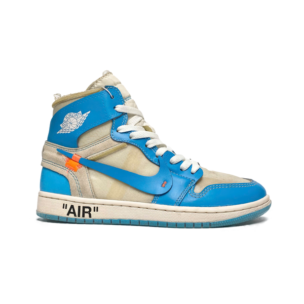  NIKE AIR JORDAN 1 X OFF-WHITE UNIVERSITY BLUE AQ0818-148 