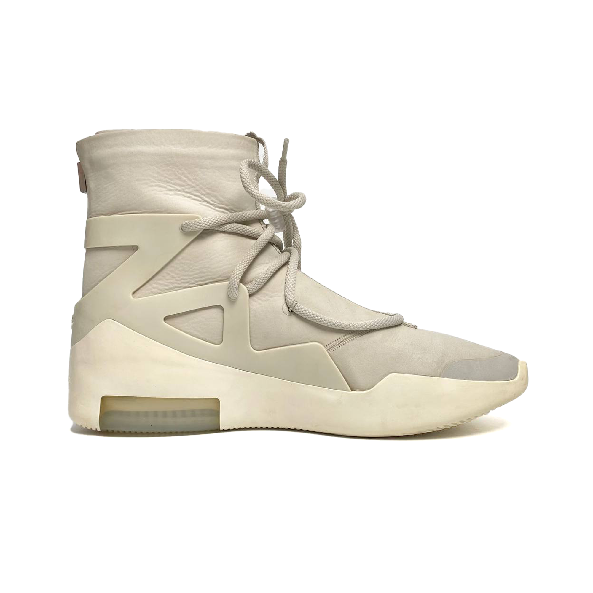  NIKE AIR FEAR OF GOD 1 HIGH LIGHT BONE WHITE FOG BOOT AR4237-002 