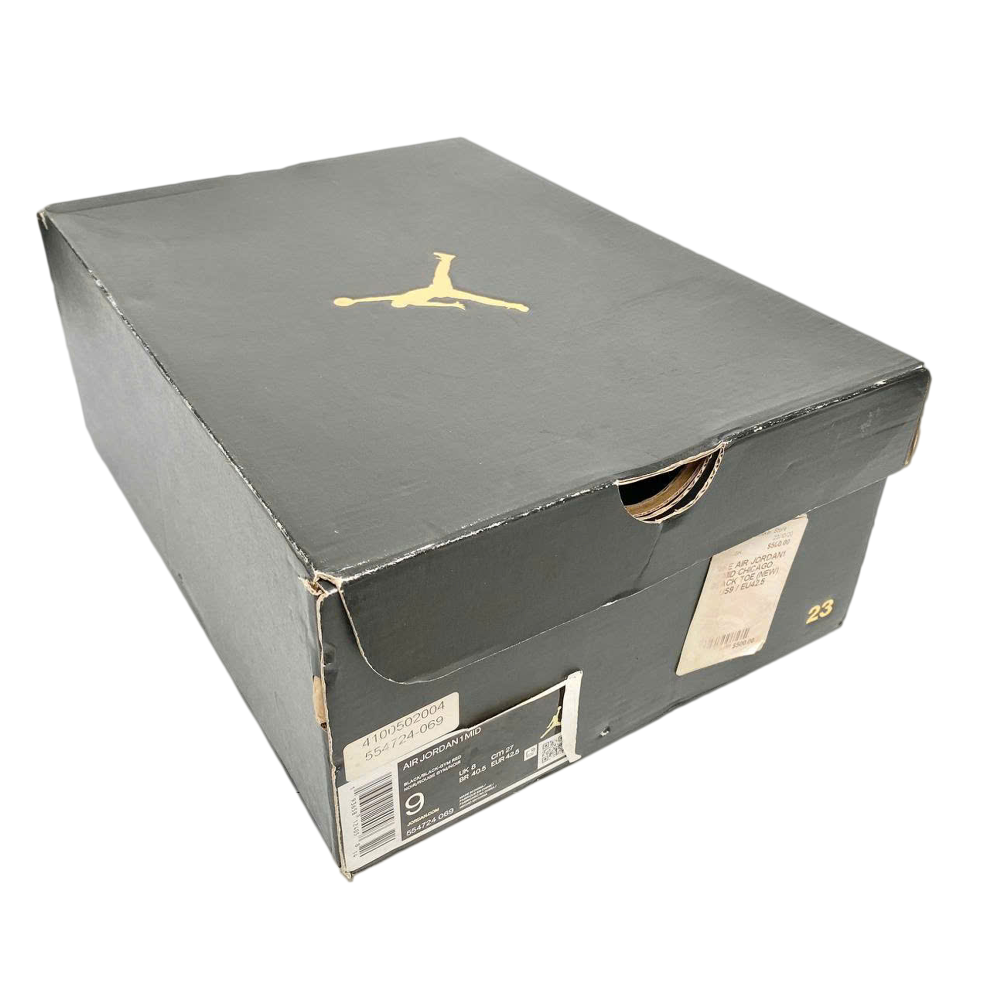  NIKE AIR JORDAN 1 MID CHICAGO BLACK TOE 554724-069 