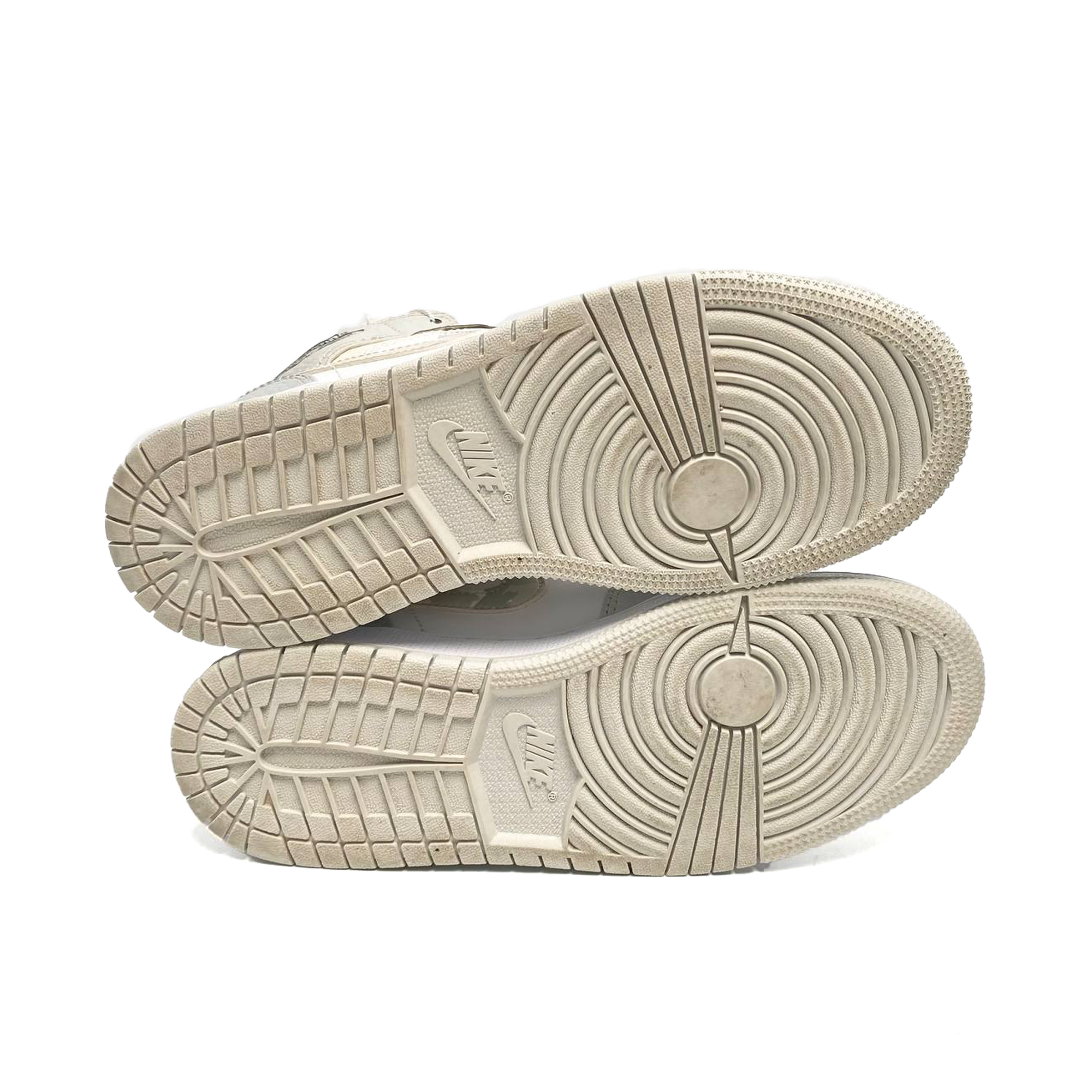  NIKE AIR JORDAN 1 MID SE GS SWOOSH LOGO GREY CAMO DD3235-100 