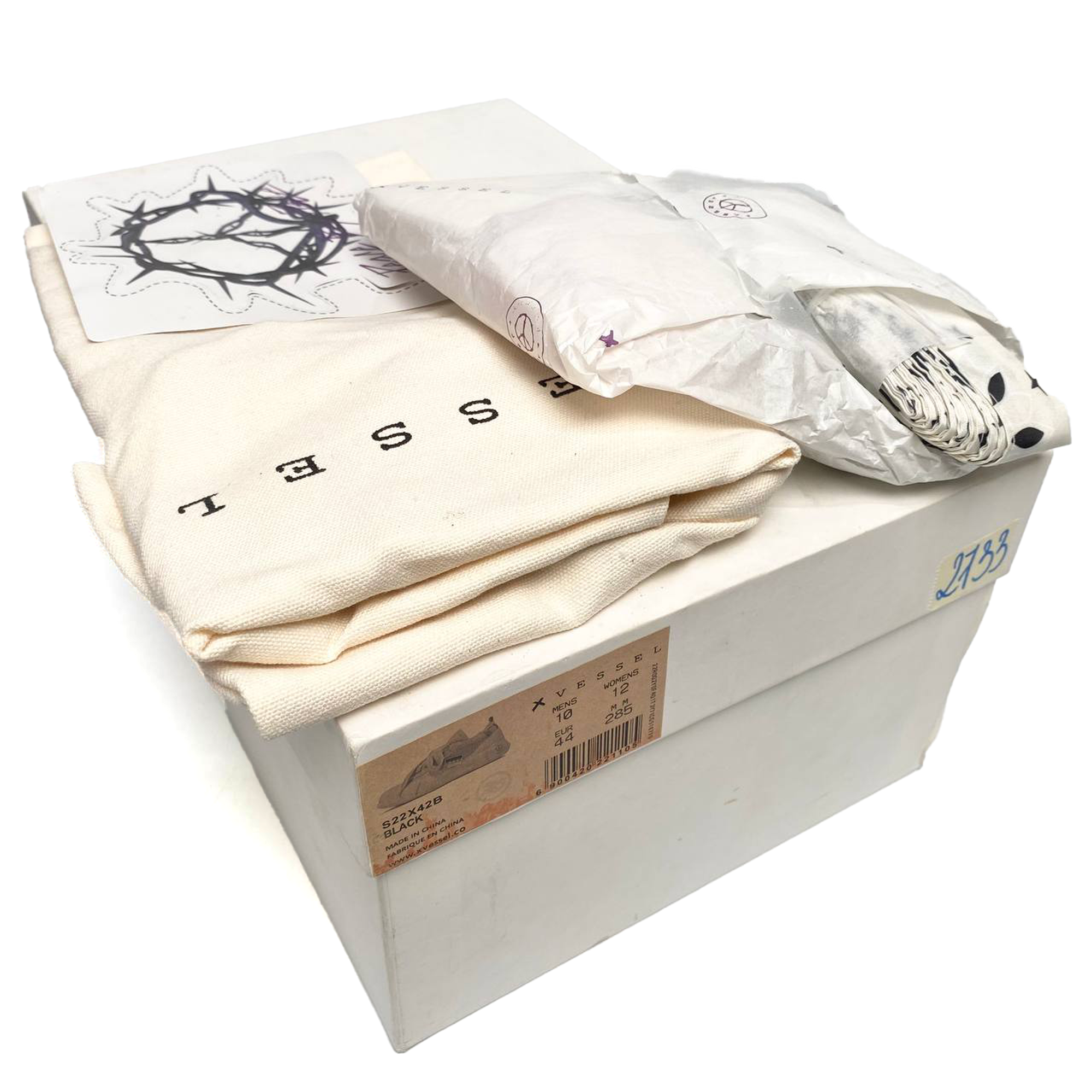  XVESSEL G.O.P 2.0 MARSHMALLOW LOWS BLACK S22X42B 