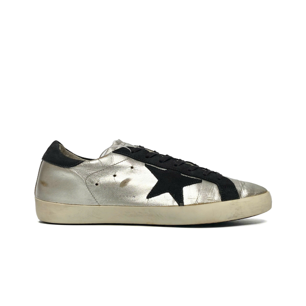  GOLDEN GOOSE SUPER STAR SILVER GCOWS590-A8 