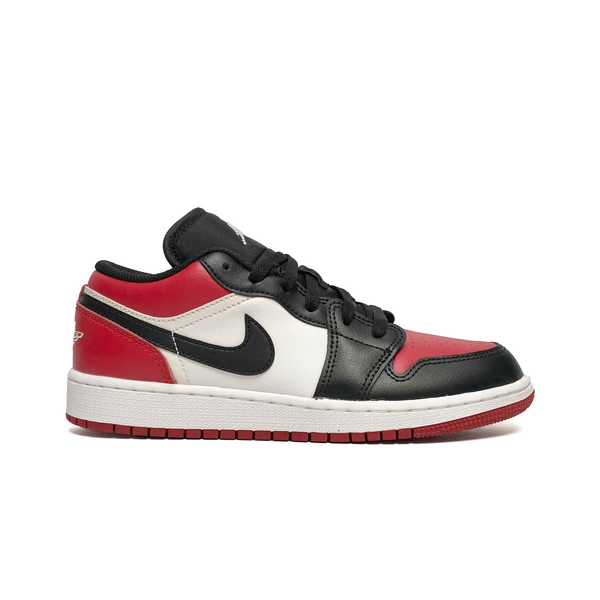 NIKE AIR JORDAN 1 LOW BRED TOE (GS) 553560-612 