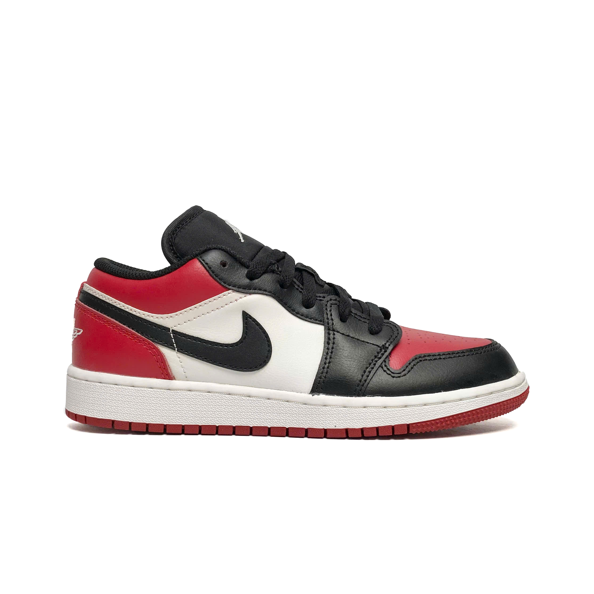  NIKE AIR JORDAN 1 LOW BRED TOE (GS) 553560-612 