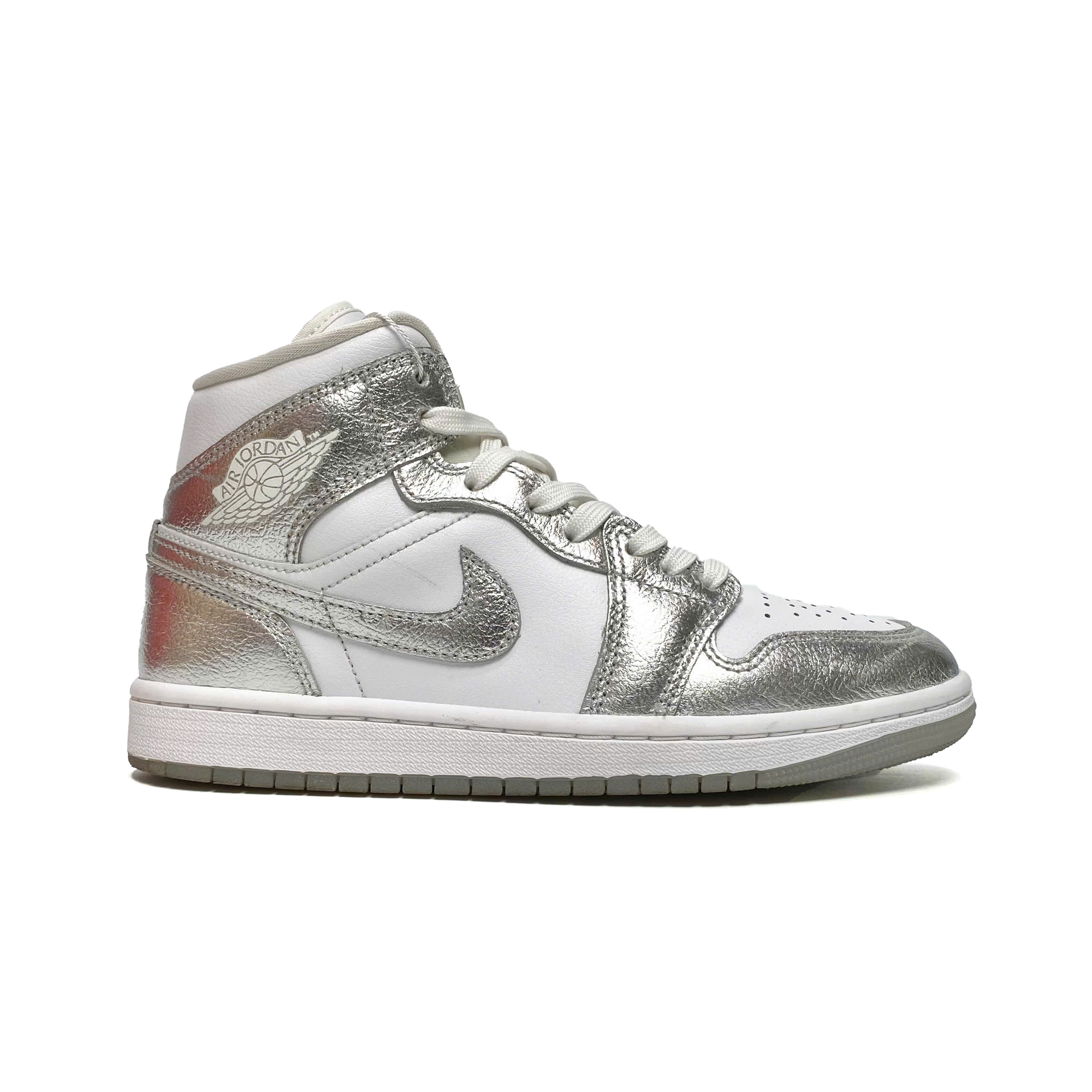  NIKE AIR JORDAN 1 MID SE METALLIC SILVER FN5031-100 