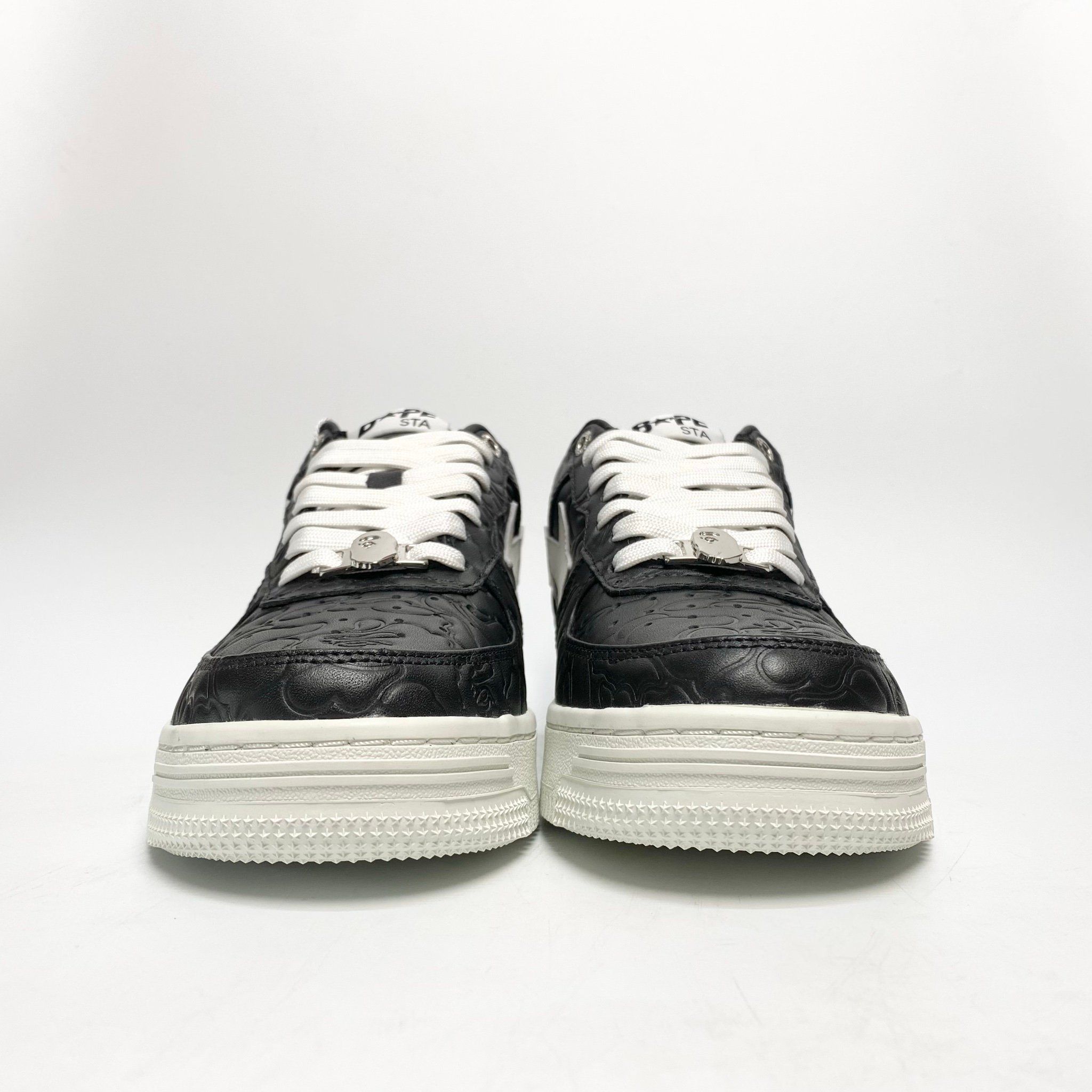  A BATHING APE BAPE LOW BLACK WHITE OZX SH M191052 L 