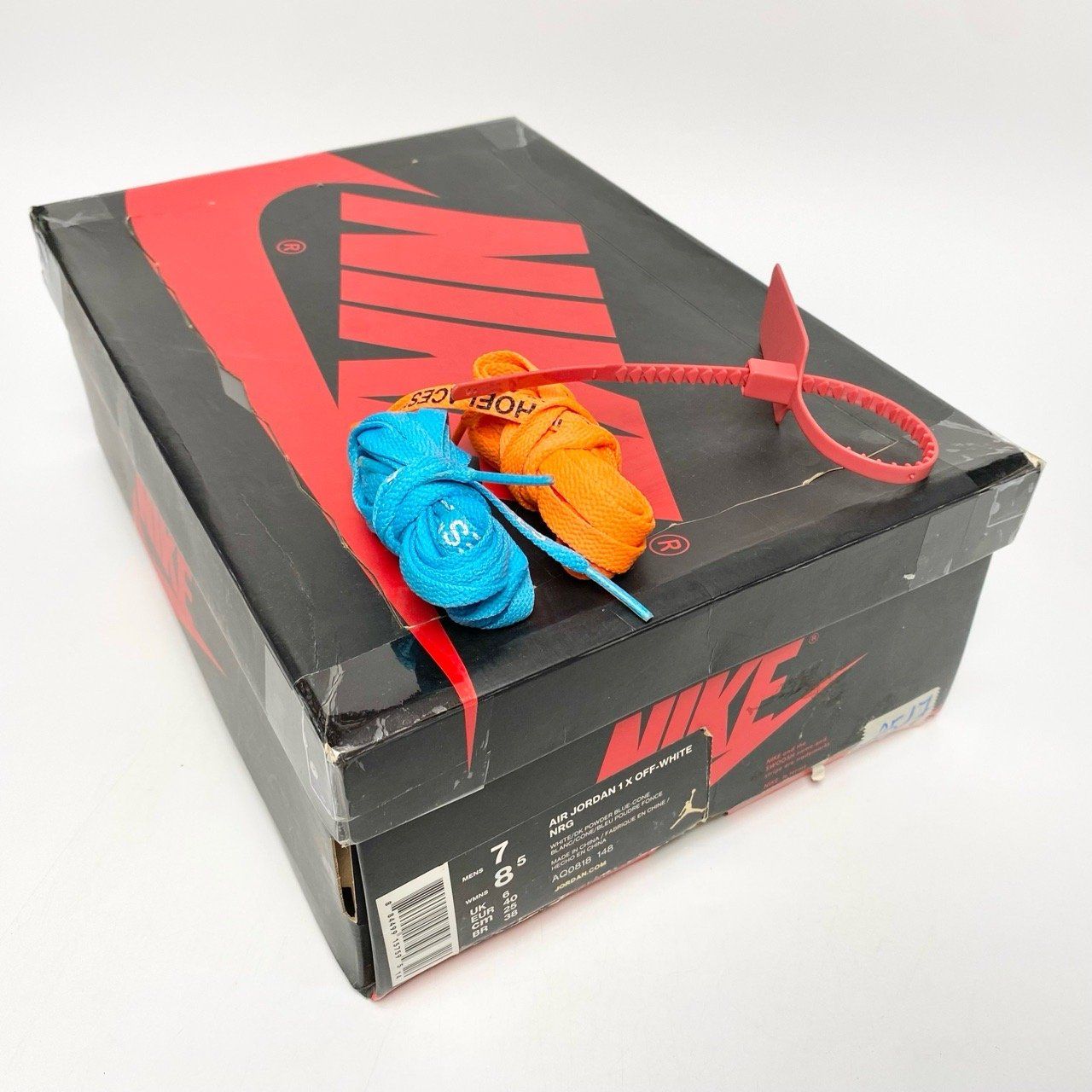  NIKE AIR JORDAN 1 X OFF-WHITE UNIVERSITY BLUE AQ0818-148 