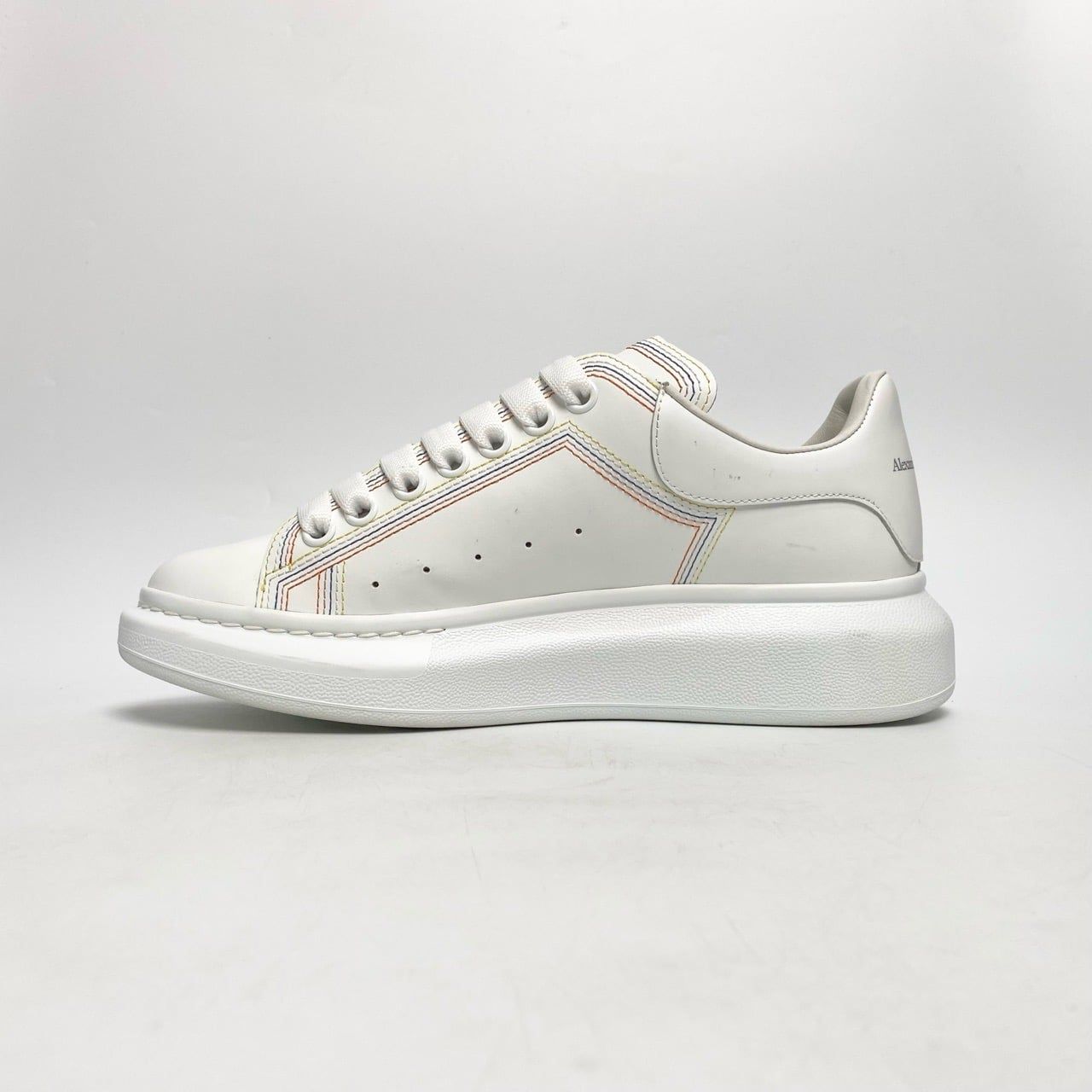  ALEXANDER MCQUEEN CONTRAST STITCH WEDGE SOLE 