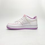  NIKE AIR FORCE 1 ’07 LOW GS CONTRAST STITCH FUCHSIA GLOW CW1575-110 