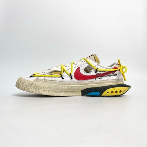  NIKE OFF WHITE X BLAZER LOW WHITE UNIVERSITY RED DH7863-100 