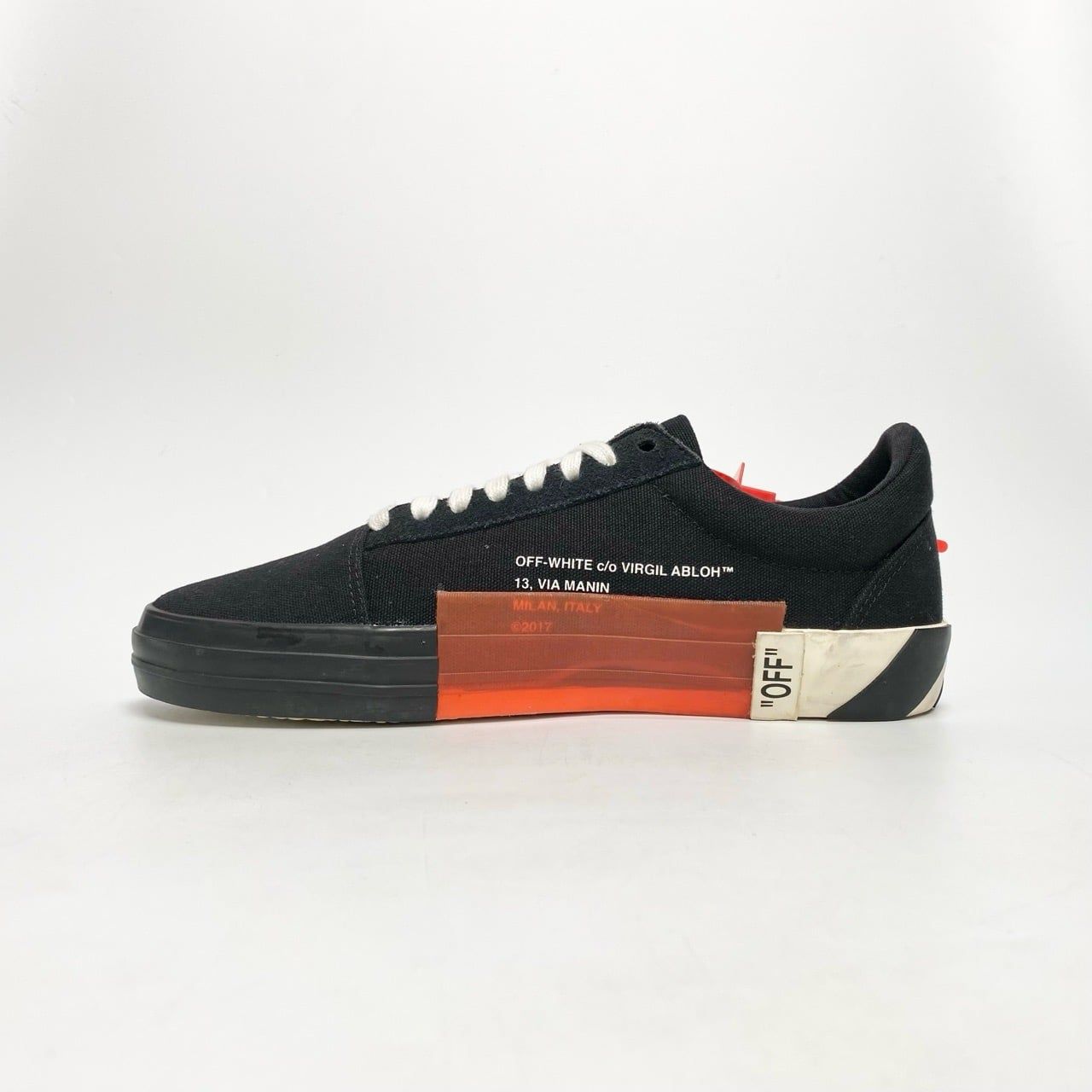  OFF-WHITE VULC LOW BLACK WHITE OMIA085R21FAB001-1001 