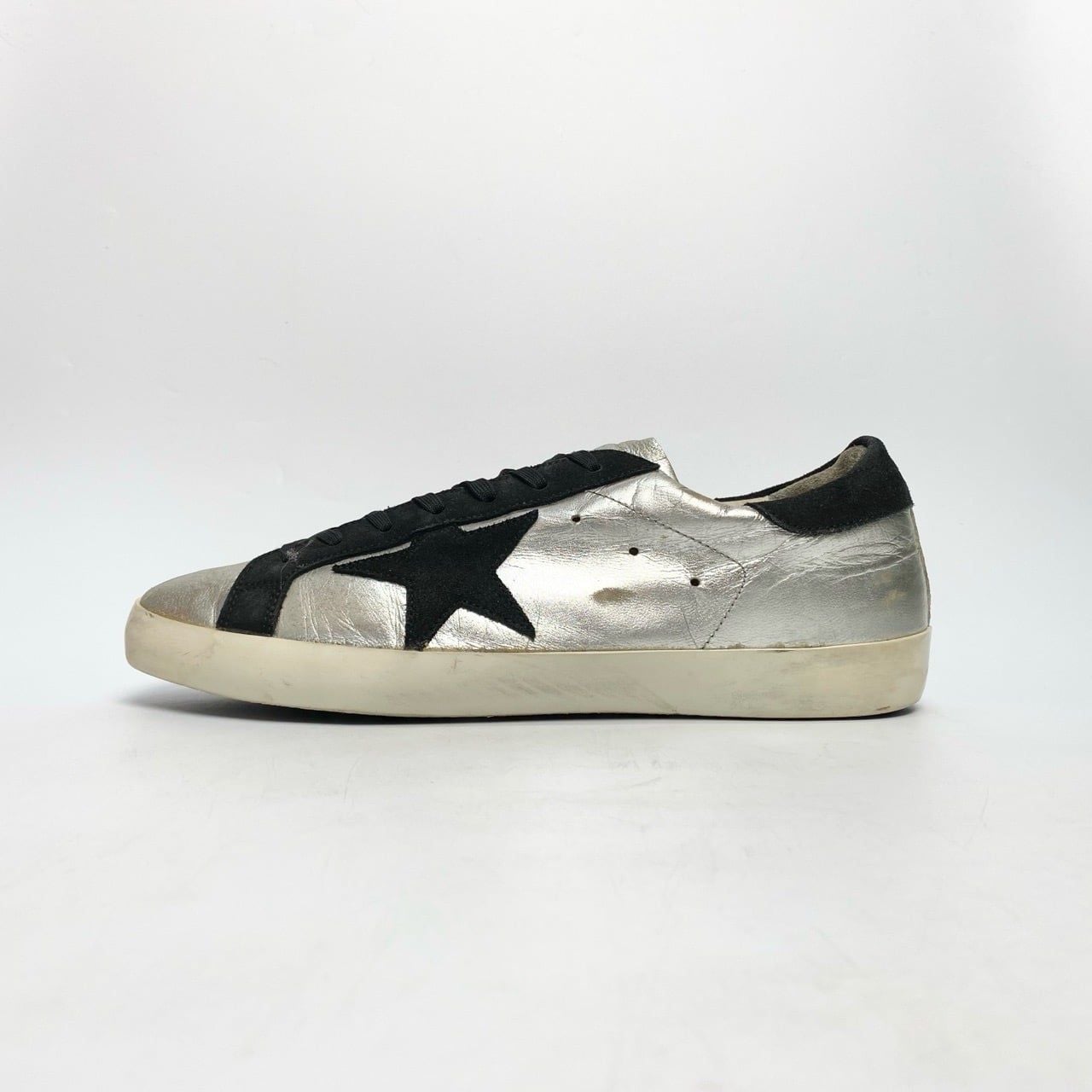  GOLDEN GOOSE SUPER STAR SILVER GCOWS590-A8 