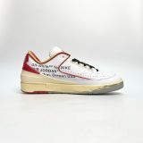  NIKE OFF-WHITE X AIR JORDAN 2 RETRO LOW SP WHITE VARSITY RED DJ4375-106 