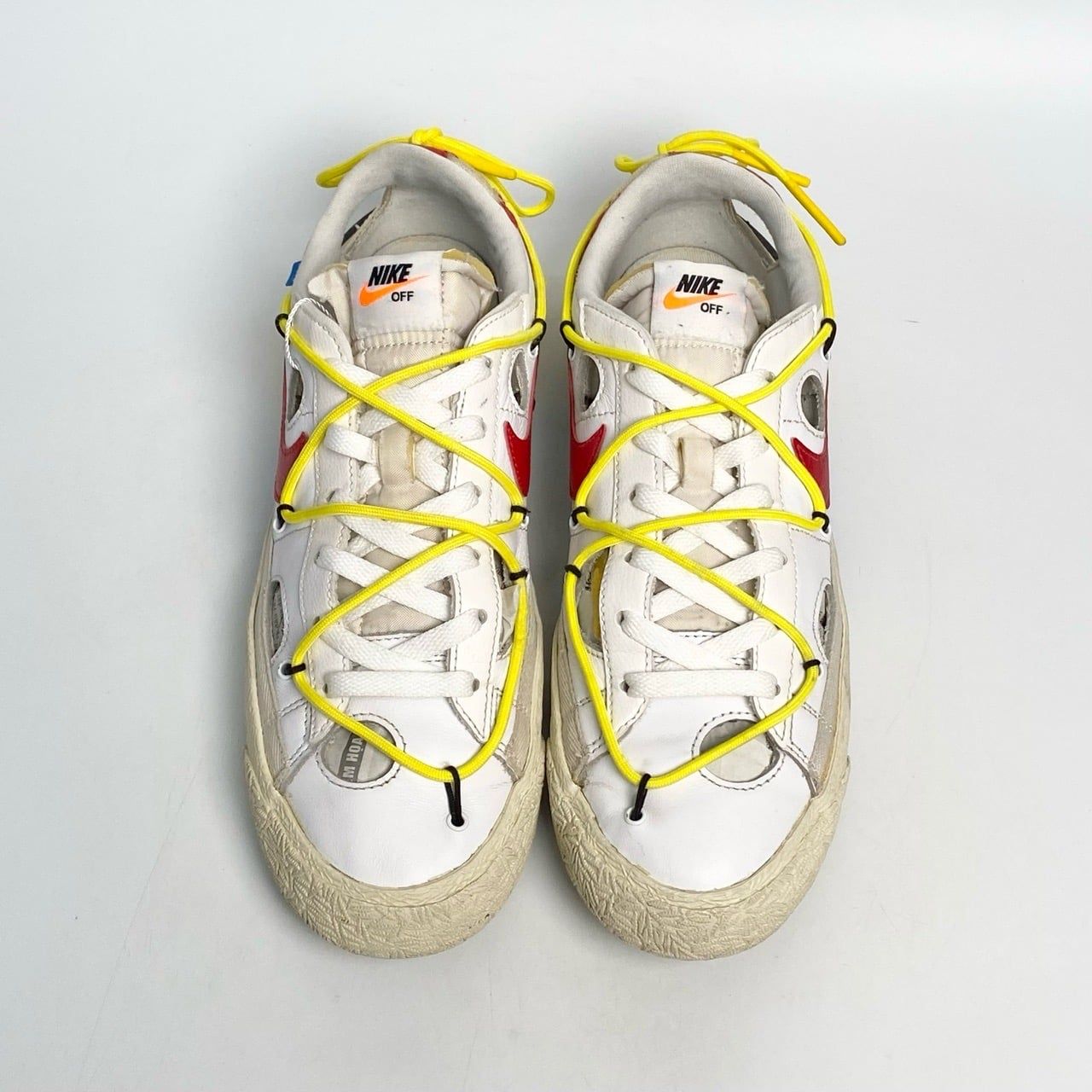  NIKE OFF WHITE X BLAZER LOW WHITE UNIVERSITY RED DH7863-100 