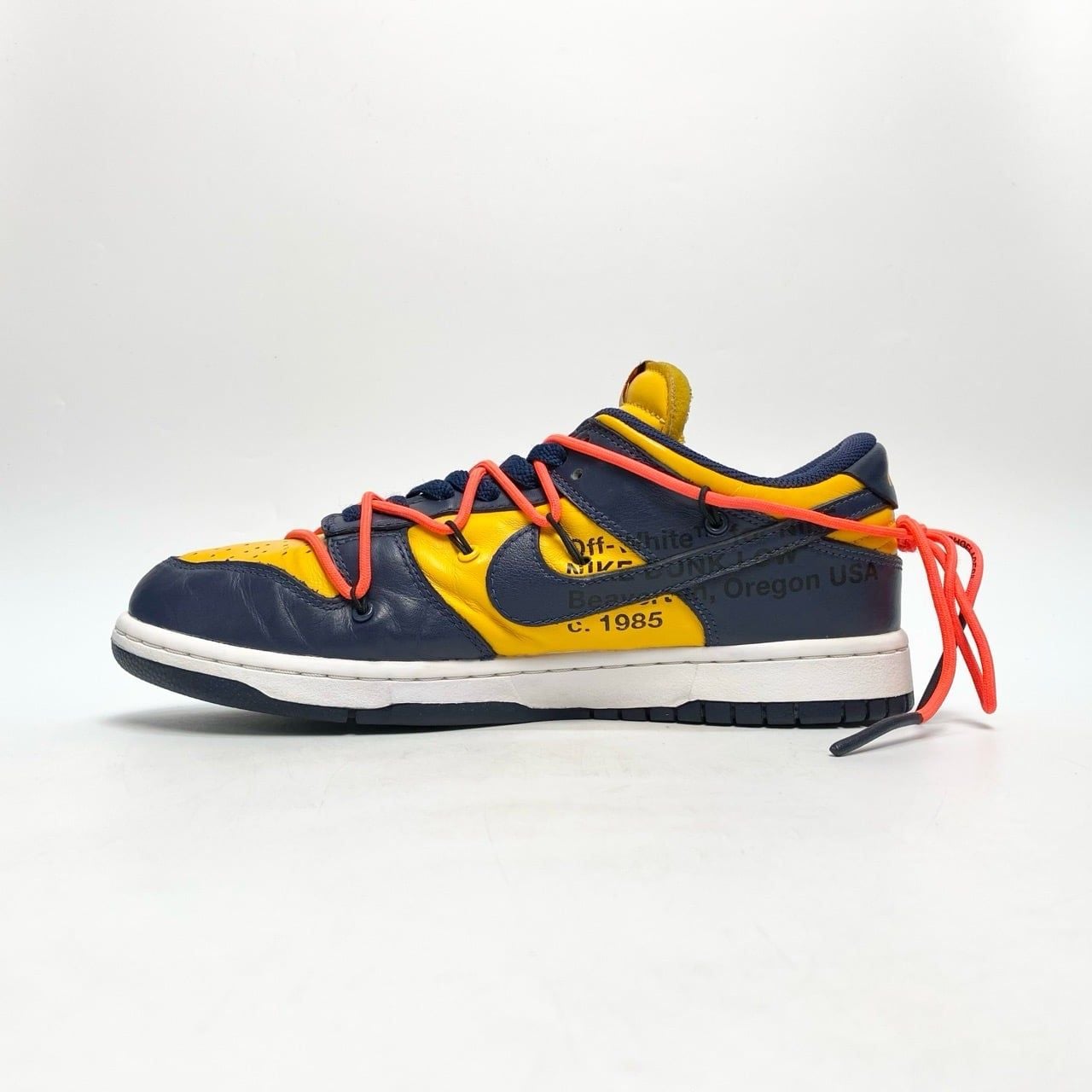  NIKE DUNK LOW OFF-WHITE UNIVERSITY GOLD MIDNIGHT NAVY CT0856-700 