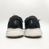  MAISON MIHARA YASUHIRO BAKER BROKEN LEATHER CANVAS LOW BLACK A08FW727 