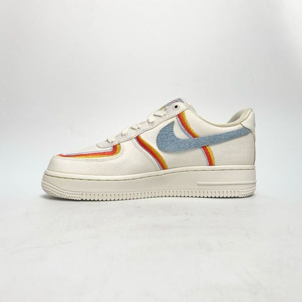  NIKE AIR FORCE 1 LOW SAIL DENIM SWOOSH CREAM DJ4655-133 