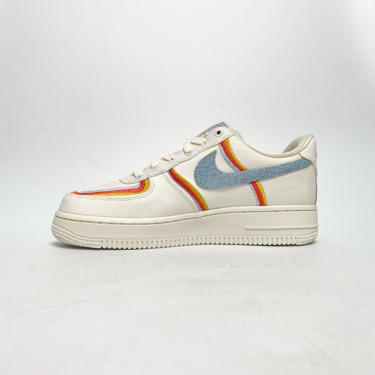  NIKE AIR FORCE 1 LOW SAIL DENIM SWOOSH CREAM DJ4655-133 