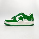  A BATHING APE BAPE STA PATENT LEATHER GREEN WHITE 