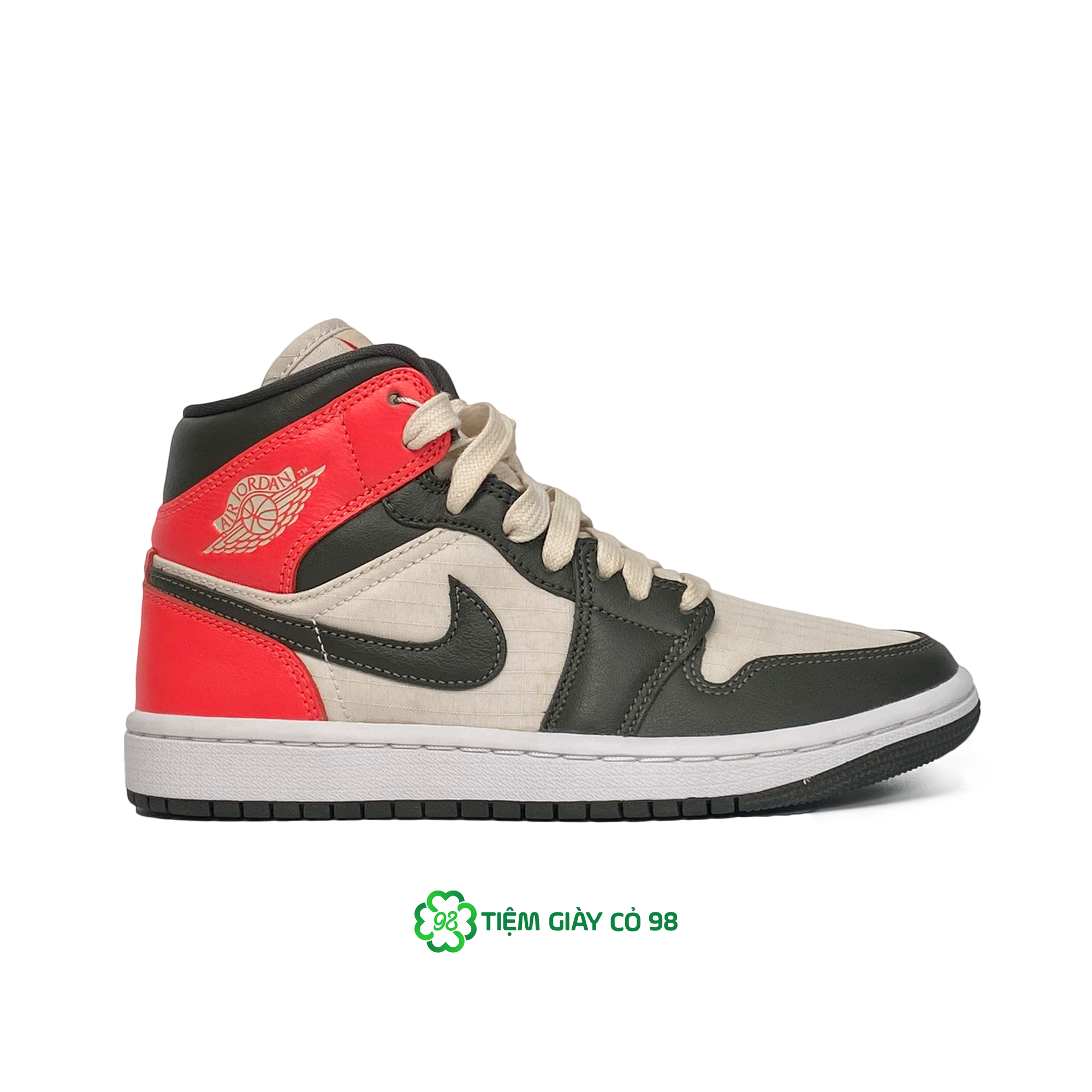  NIKE JORDAN 1 MID SE NEWSPRINT -  DQ6078-100 