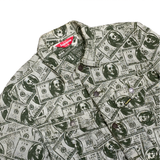  SUPREME 100 DOLLAR BILL TRUCKER JACKET GREEN 
