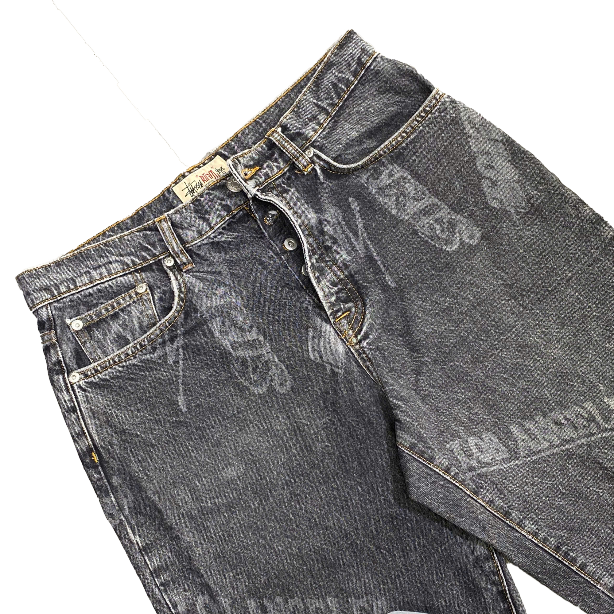  STUSSY WORLDWIDE BIG OL' JEANS BLACK 