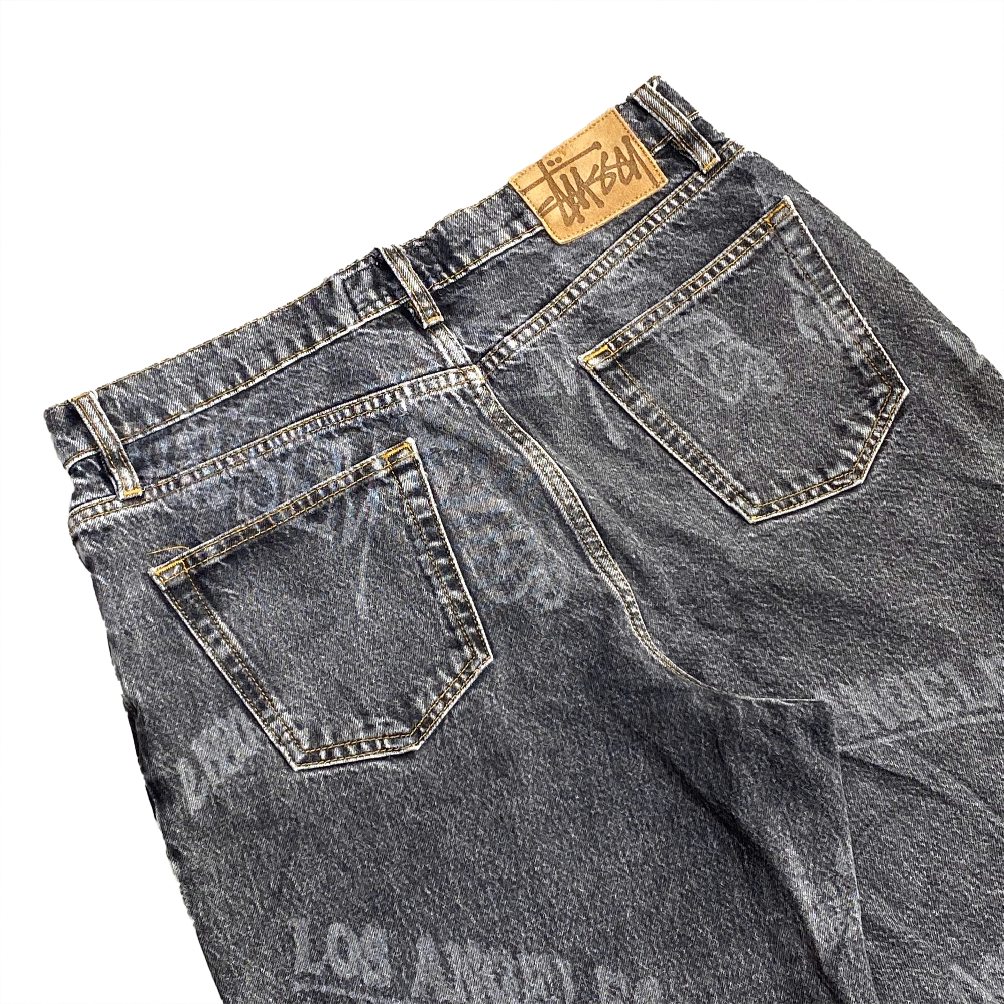  STUSSY WORLDWIDE BIG OL' JEANS BLACK 