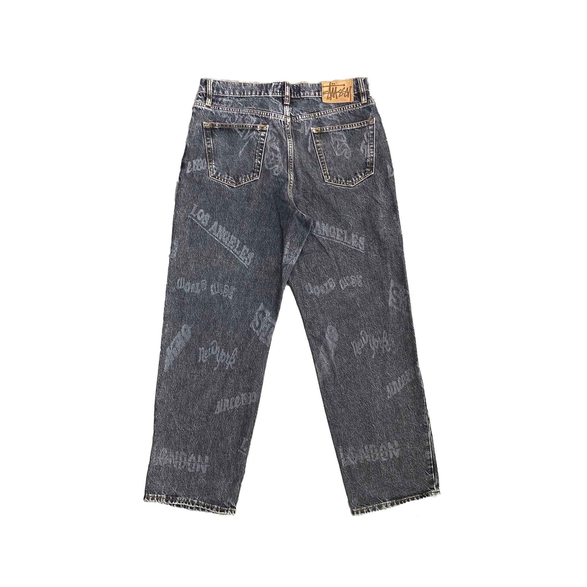  STUSSY WORLDWIDE BIG OL' JEANS BLACK 