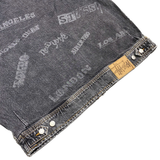  STUSSY WORLDWIDE ZIP WORK JACKET DENIM BLACK 