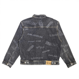  STUSSY WORLDWIDE ZIP WORK JACKET DENIM BLACK 