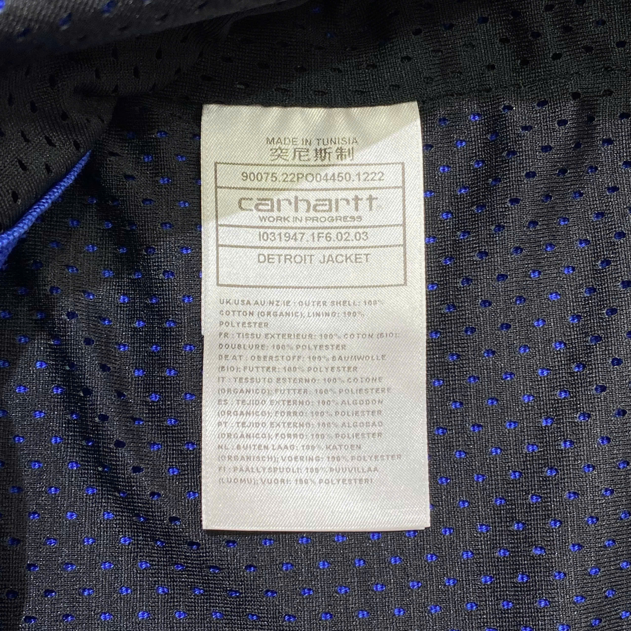  CARHARTT COBALT BLUE DETROIT JACKET 