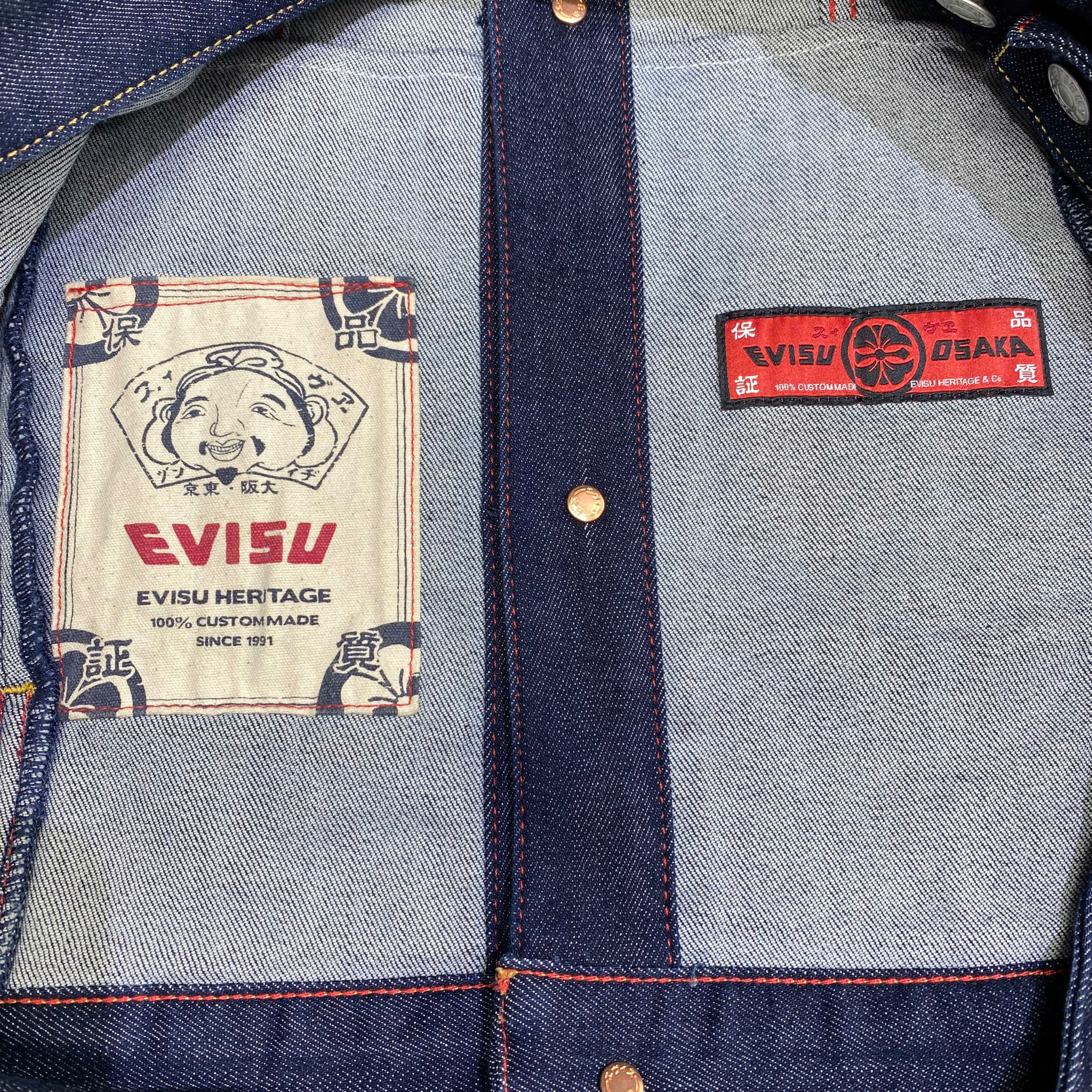  EVISU MULTI-POCKET RELAX FIT BLUE 2EAHTM3DJ7004RXCX 