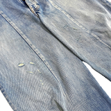  BALENCIAGA BLUE BIKER DARTS JEANS 