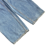  BALENCIAGA BLUE BIKER DARTS JEANS 