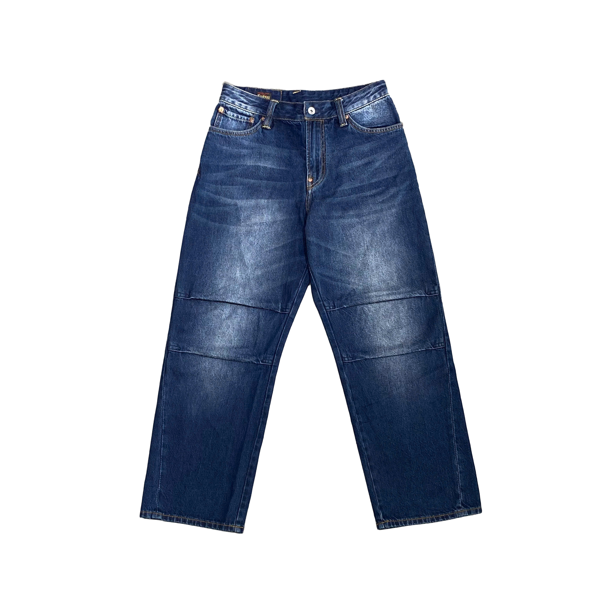  EVISU HAND-DRAWN SEAGULL PRINT 3D FIT JEANS 