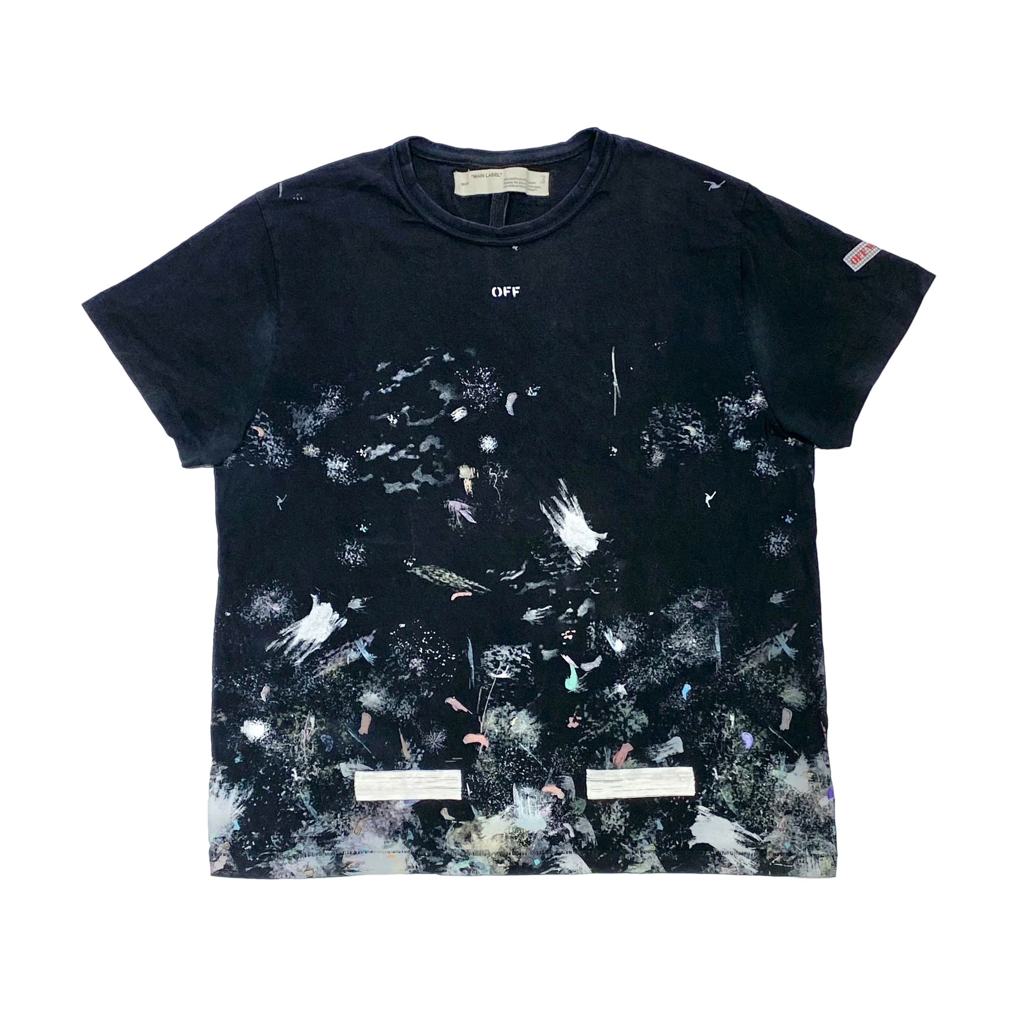 OFF-WHITE SSENSE EXCLUSIVE BLACK GALAXY BRUSH T-SHIRT 